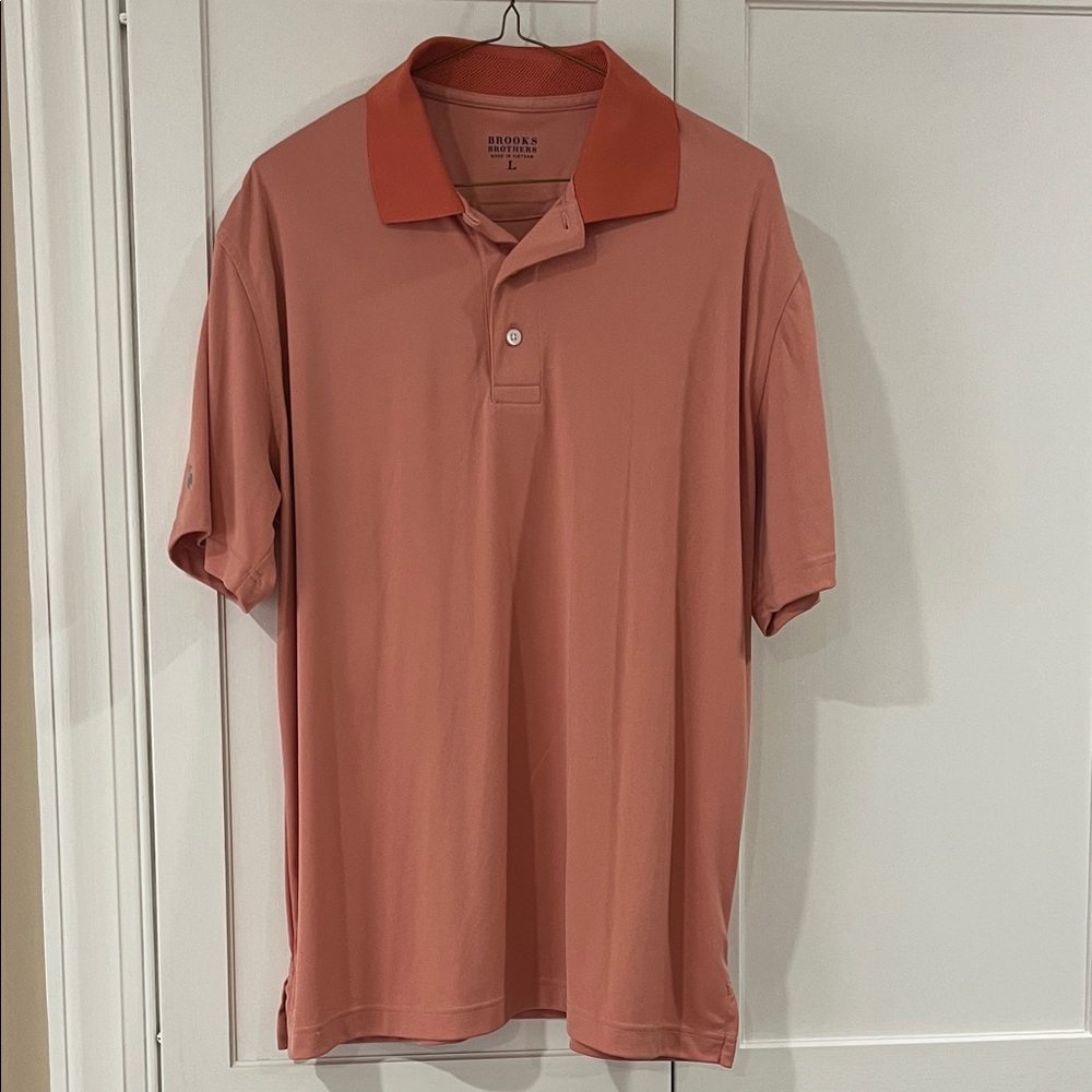 Brooks Brothers Men's Polo Shirt - Warm Coral